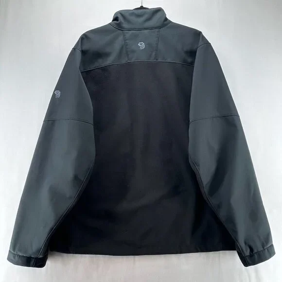Mountain Hardwear Jacket Mens XL Mountain Tech II Soft Shell Fleece Gray Black - Picture 6 of 13
